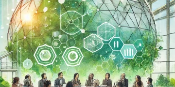 Réunion entre responsables RH, syndicats et managers discutant des solutions pour intégrer la transition écologique dans une entreprise.