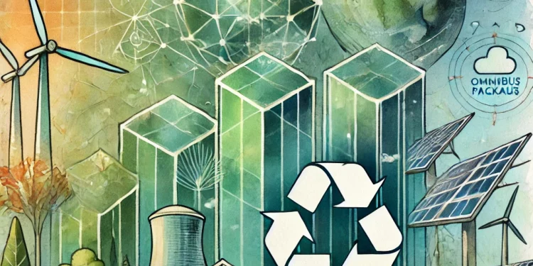 📷 Infographie illustrant l’évolution de la CSRD : de la NFRD à la simplification du reporting ESG via le paquet Omnibus, avec une mise en avant de la double matérialité et des nouvelles obligations des entreprises.