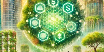 Graphique illustrant le fonctionnement du marché des crédits biodiversité, avec des entreprises achetant des crédits pour financer des projets de conservation.