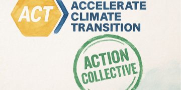 Illustration d’un collectif d’entreprises travaillant sur leur stratégie climat dans le cadre d’une action collective ACT Pas à Pas.