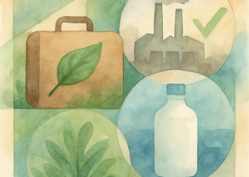 Illustration du greenwashing avec opposition entre message marketing « vert » et réalité environnementale, mettant en valeur les bonnes pratiques pour une communication responsable selon les recommandations ADEME 2025.