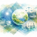 Illustration de la relation entre intelligence artificielle et ESG, montrant les enjeux de gouvernance, d’impact environnemental et de performance durable dans les entreprises